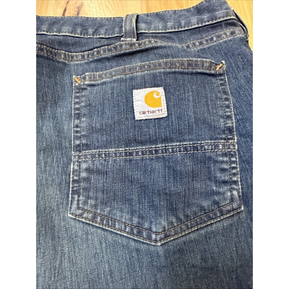 Carhartt 104960 Rugged Flex Relaxed Fit Low Rise 5 Pocket Tapered Jean 42x30 - Picture 4 of 5